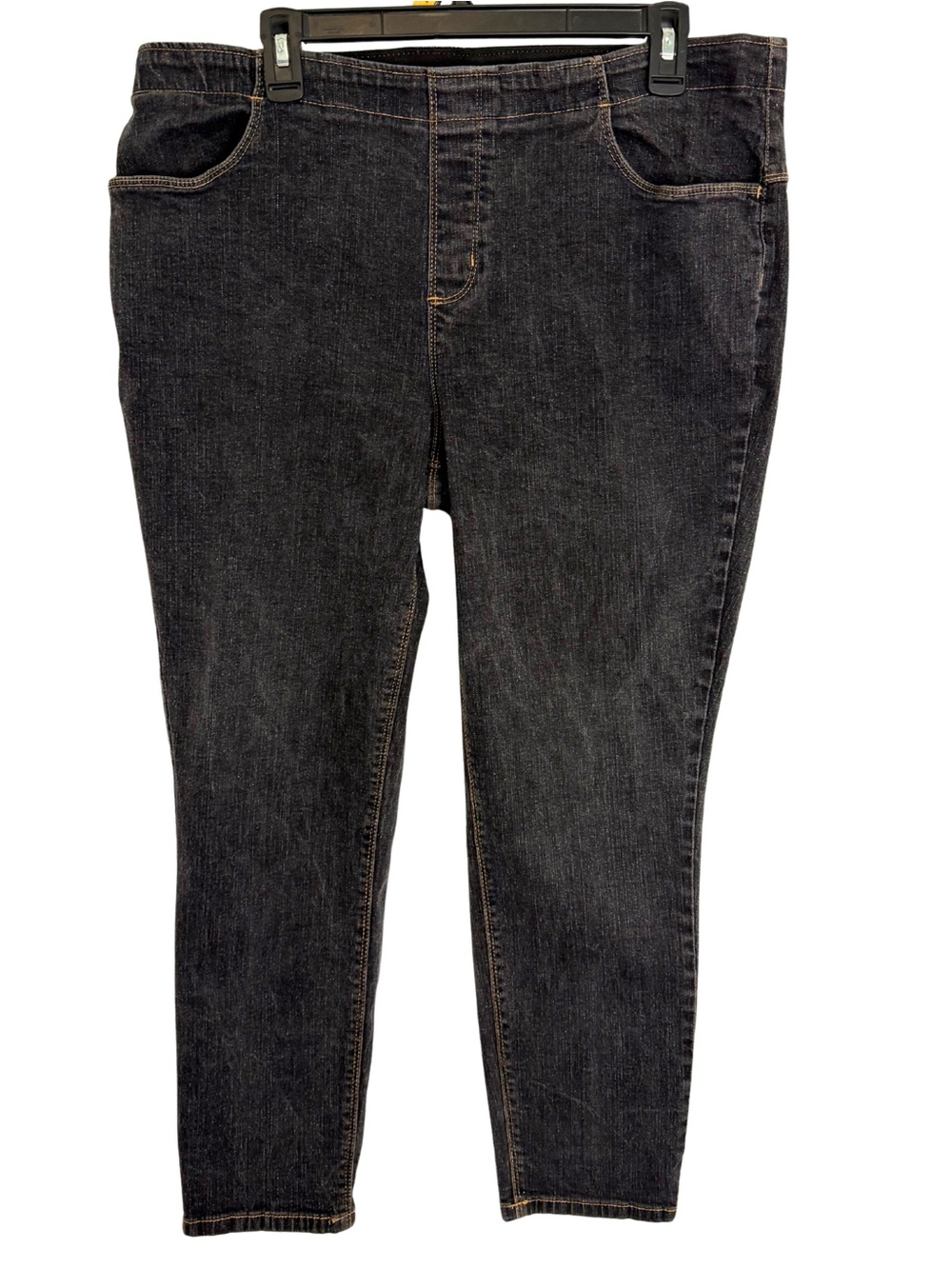 3/$20 D& Co Skinny Denim Jeans in Charcoal Black Size 16P